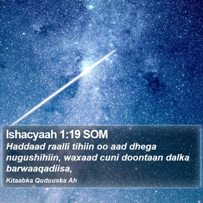 Ishacyaah 1:19 SOM Bible Verse Image