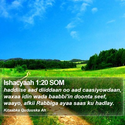 Ishacyaah 1:20 SOM Bible Verse Image