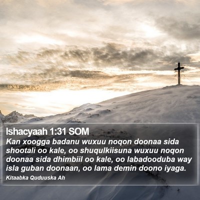 Ishacyaah 1:31 SOM Bible Verse Image
