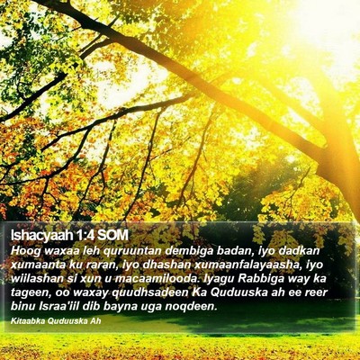 Ishacyaah 1:4 SOM Bible Verse Image