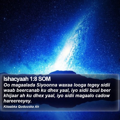 Ishacyaah 1:8 SOM Bible Verse Image