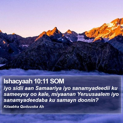 Ishacyaah 10:11 SOM Bible Verse Image