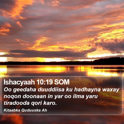 Ishacyaah 10:19 SOM Bible Verse Image
