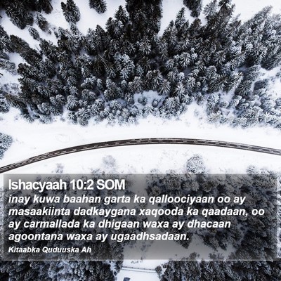 Ishacyaah 10:2 SOM Bible Verse Image