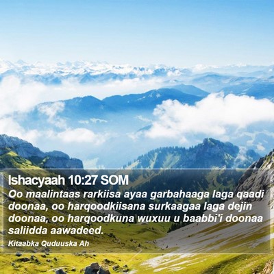 Ishacyaah 10:27 SOM Bible Verse Image