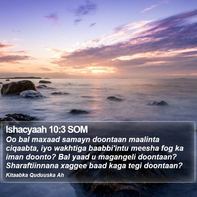 Ishacyaah 10:3 SOM Bible Verse Image