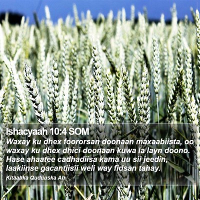 Ishacyaah 10:4 SOM Bible Verse Image