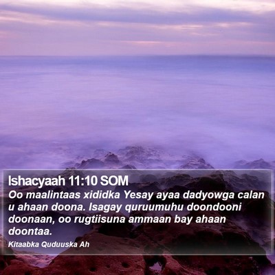 Ishacyaah 11:10 SOM Bible Verse Image