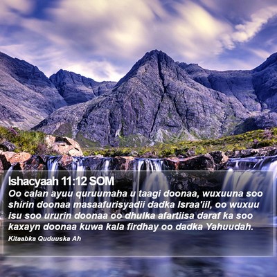Ishacyaah 11:12 SOM Bible Verse Image