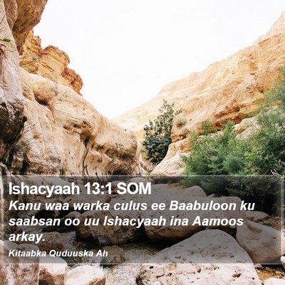 Ishacyaah 13:1 SOM Bible Verse Image