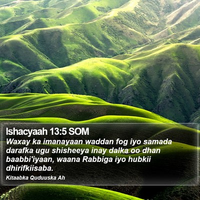 Ishacyaah 13:5 SOM Bible Verse Image