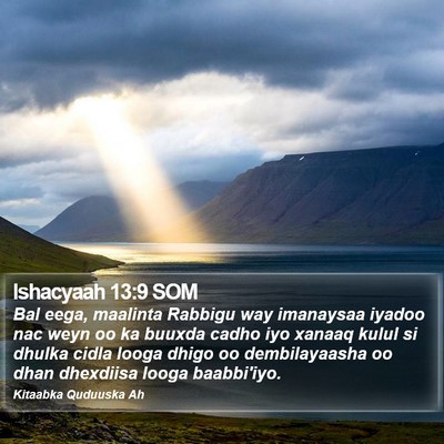 Ishacyaah 13:9 SOM Bible Verse Image