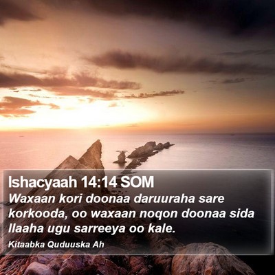 Ishacyaah 14:14 SOM Bible Verse Image