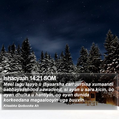 Ishacyaah 14:21 SOM Bible Verse Image