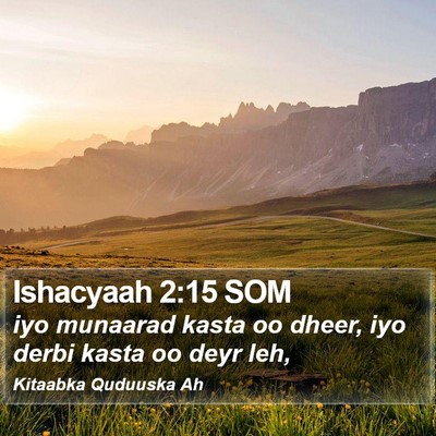 Ishacyaah 2:15 SOM Bible Verse Image