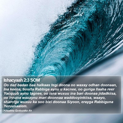 Ishacyaah 2:3 SOM Bible Verse Image