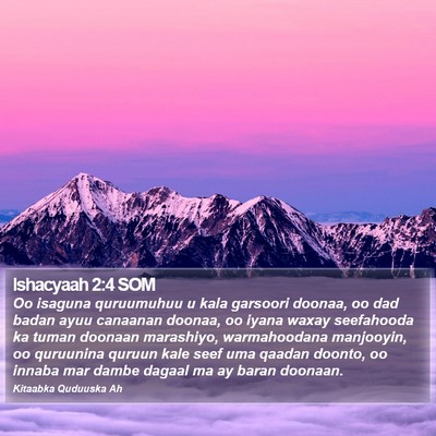 Ishacyaah 2:4 SOM Bible Verse Image