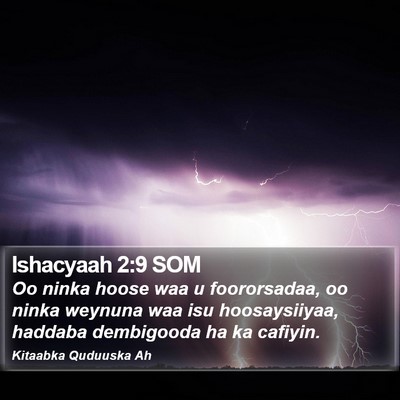 Ishacyaah 2:9 SOM Bible Verse Image