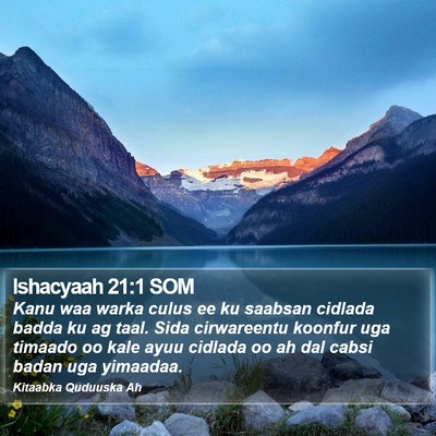 Ishacyaah 21:1 SOM Bible Verse Image