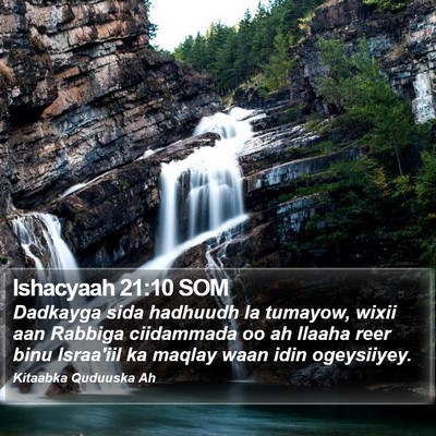 Ishacyaah 21:10 SOM Bible Verse Image