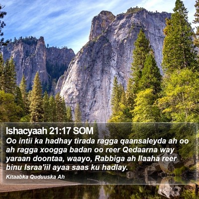 Ishacyaah 21:17 SOM Bible Verse Image
