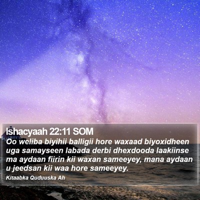 Ishacyaah 22:11 SOM Bible Verse Image