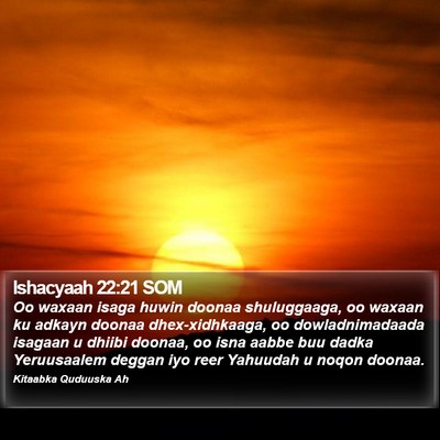 Ishacyaah 22:21 SOM Bible Verse Image