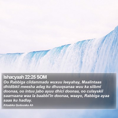 Ishacyaah 22:25 SOM Bible Verse Image
