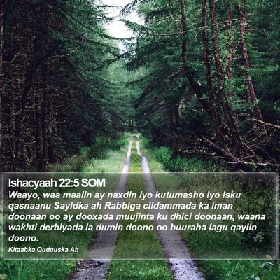Ishacyaah 22:5 SOM Bible Verse Image