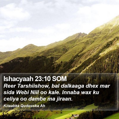 Ishacyaah 23:10 SOM Bible Verse Image