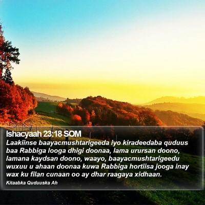 Ishacyaah 23:18 SOM Bible Verse Image