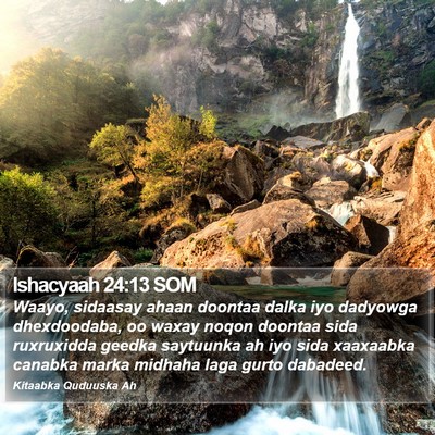 Ishacyaah 24:13 SOM Bible Verse Image
