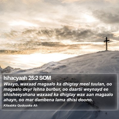 Ishacyaah 25:2 SOM Bible Verse Image