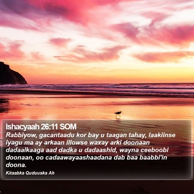 Ishacyaah 26:11 SOM Bible Verse Image