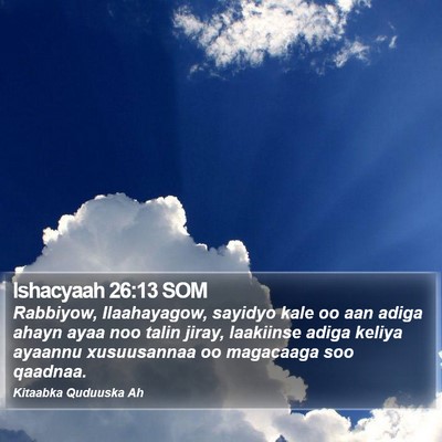 Ishacyaah 26:13 SOM Bible Verse Image