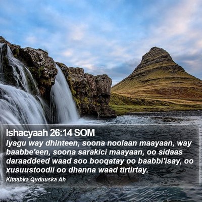 Ishacyaah 26:14 SOM Bible Verse Image