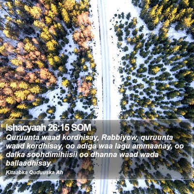 Ishacyaah 26:15 SOM Bible Verse Image