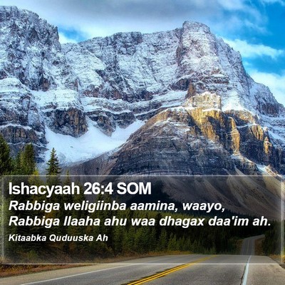 Ishacyaah 26:4 SOM Bible Verse Image