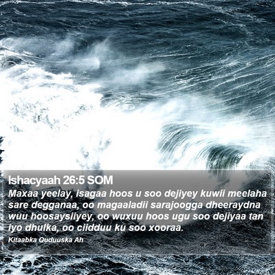 Ishacyaah 26:5 SOM Bible Verse Image