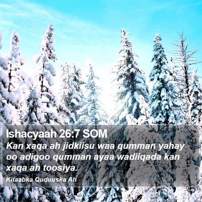 Ishacyaah 26:7 SOM Bible Verse Image