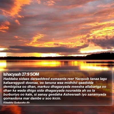 Ishacyaah 27:9 SOM Bible Verse Image