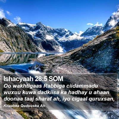 Ishacyaah 28:5 SOM Bible Verse Image