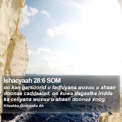 Ishacyaah 28:6 SOM Bible Verse Image
