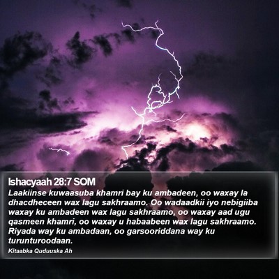 Ishacyaah 28:7 SOM Bible Verse Image