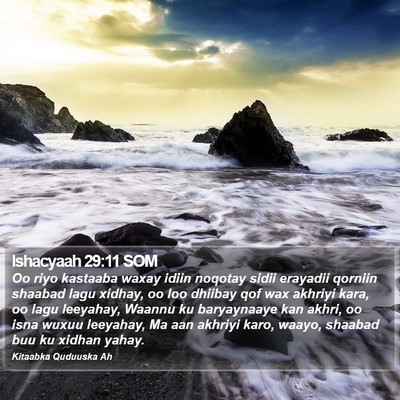 Ishacyaah 29:11 SOM Bible Verse Image