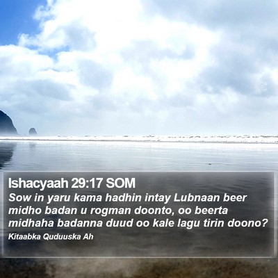 Ishacyaah 29:17 SOM Bible Verse Image