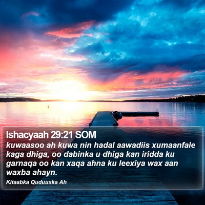 Ishacyaah 29:21 SOM Bible Verse Image