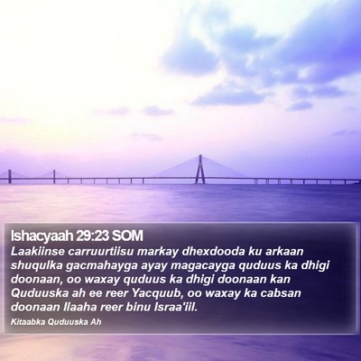 Ishacyaah 29:23 SOM Bible Verse Image