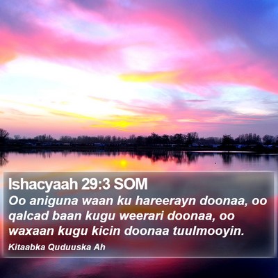 Ishacyaah 29:3 SOM Bible Verse Image