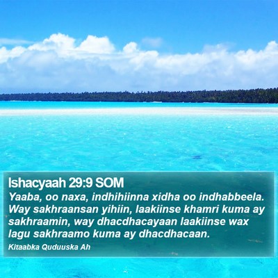 Ishacyaah 29:9 SOM Bible Verse Image
